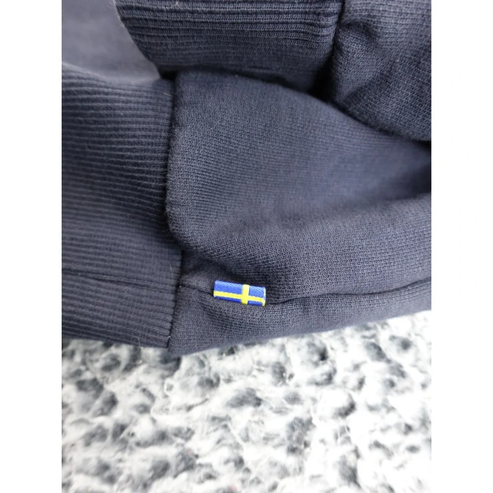 Fjallraven Logo Sweater Mens‎ XXL Navy Blue Graphic Pullover Crewneck F84141
